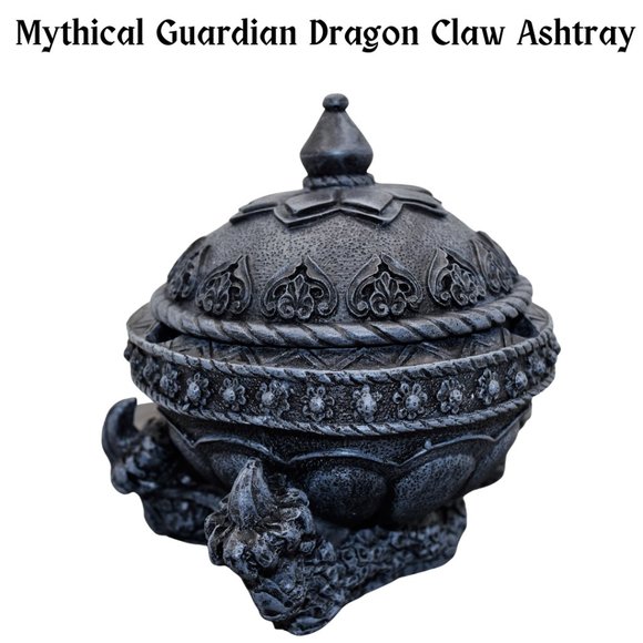 π² Unleash the Mystical: Guardian Dragon Claw Ashtray of Legends in Black πͺ - Picture 6 of 9